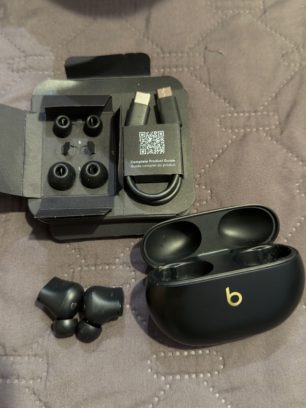Beats by Dre True Wireless Earbuds in Black with Gold Logo